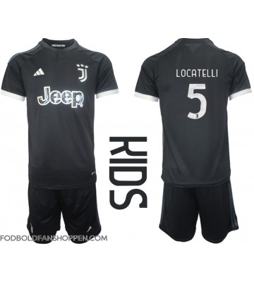 Juventus Manuel Locatelli #5 Tredjetrøje Børn 2023-24 Kortærmet (+ Korte bukser)